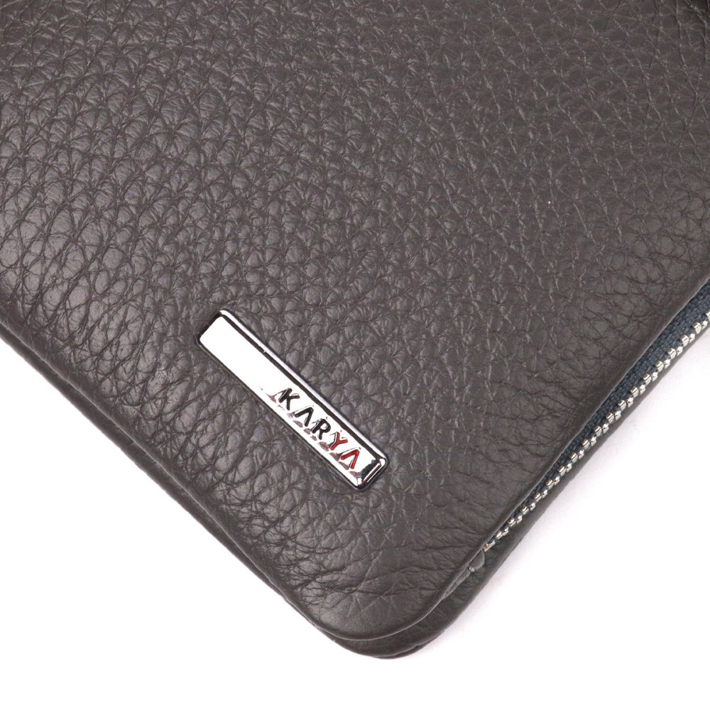 Вертикальне жіноче портмоне з натуральної шкіри KARYA 20999 Сірий Київ - фото 6