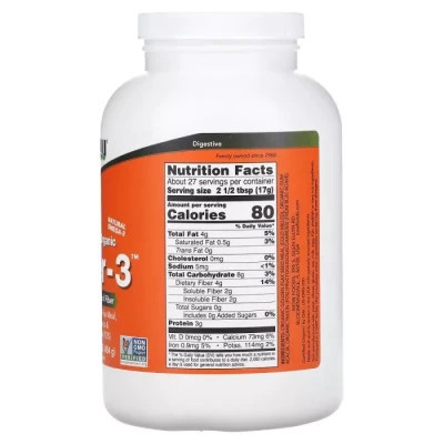 Вітамінно-мінеральний комплекс Now Foods Клітковина-3, Сертифікований органічний порошок, Ce (NF5993) Вінниця - фото 2