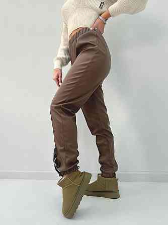 Штаны из экокожи на флисе Calvin Киев