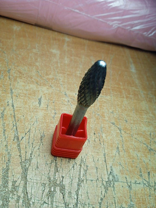 Борфреза твердосплавна H циліндр із гострим торцем 10×25×6 мм — шарошка по металу для дриля Харків - фото 5