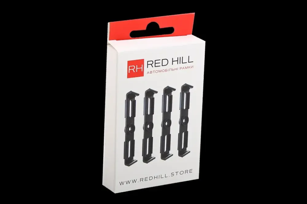 Рамка под номер безрамочная Red Hill черная (на два номера) Винница - изображение 2