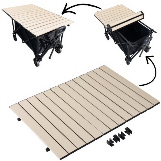 Стільниця для кемпінгового візка 90×55 см, складна, для відпочинку на природі, пікніка, риболовлі, залізна, під обідню зону, Кам'янець-Подільський