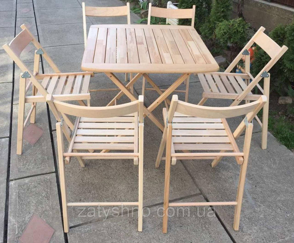 Мебель складная буковая на 6 человек Киев - изображение 4