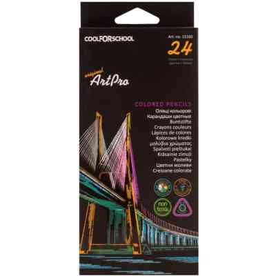 Олівці кольорові Cool For School Art Pro професійні 24 кольори (CF15160) Вінниця