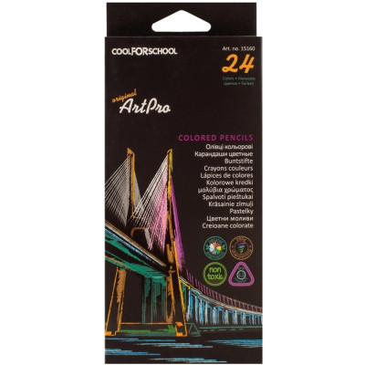 Олівці кольорові Cool For School Art Pro професійні 24 кольори (CF15160) Вінниця - фото 1