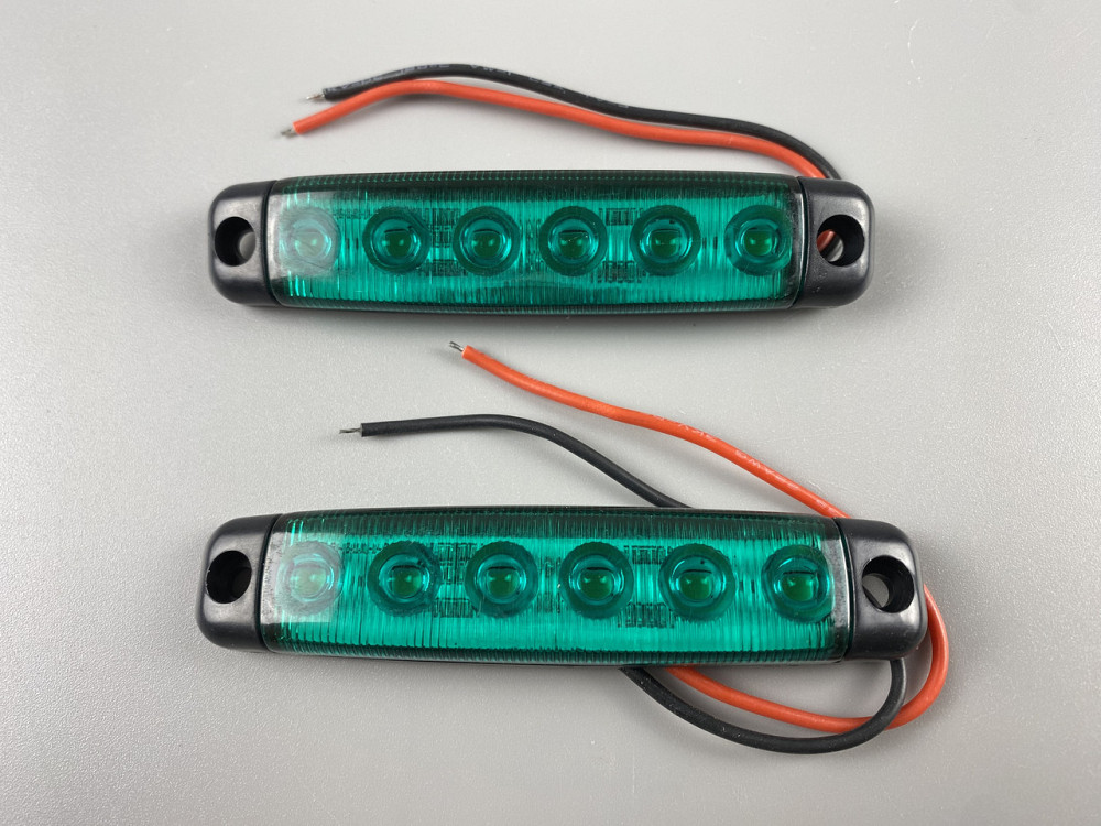 Ліхтар LED габаритний 24V IP67 6 led діодів SMD, оптична лінза + кріплення для авто Мукачево - фото 10