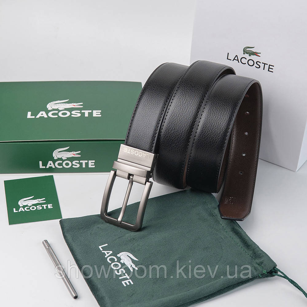 Чоловічий шкіряний ремінь Lacoste (985) Київ - фото 1