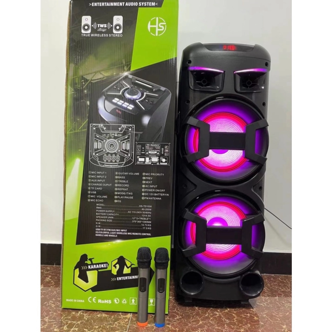 Професійна колонка Hansuo HS-TD1030 аудіосистема X2 Super Bass Вінниця - фото 9