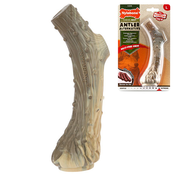 Nylabone Extreme Chew Antler НІЛАБОН РІГ ОЛЕНЯ жувальна іграшка для собак, смак оленини Київ - фото 1