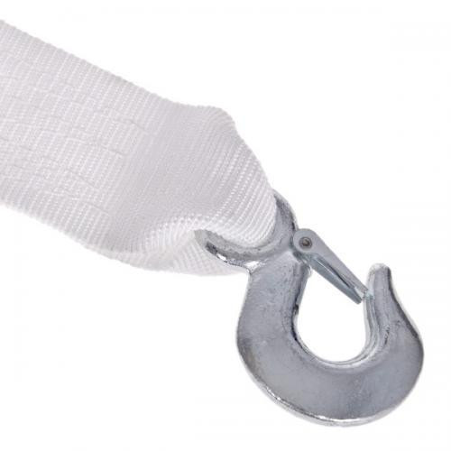 Трос буксирувальний ST1009/ТР-109-8-1 8т лента 75мм х 5м білий з 2 крюками у пакеті Харків - фото 8