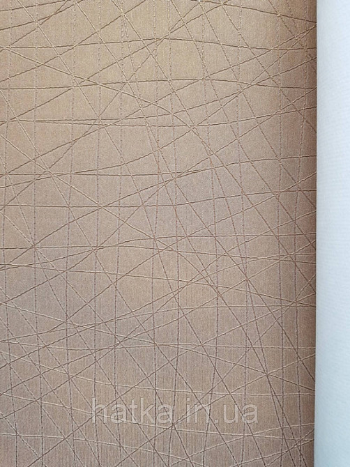 Шпалери вінілові на флізелін Sirpi Alta gamma Sempre 3 абстракція смужка павутинка золотом на теракотовому Київ - фото 1
