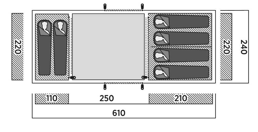 Палатка шестиместная Easy Camp Leka Twin 6 (120492) Київ - фото 7