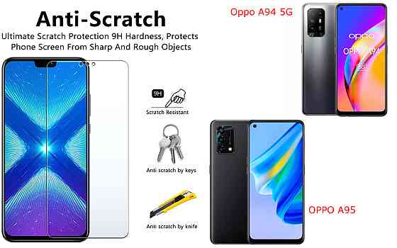 Защитное стекло NeoGlass для Oppo A94 5G, OPPO A95 – ультрапрозрачное и устойчивое Киев