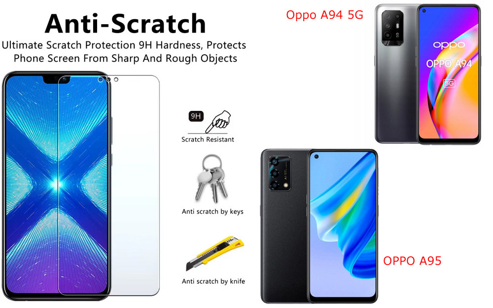 Защитное стекло NeoGlass для Oppo A94 5G, OPPO A95 – ультрапрозрачное и устойчивое Киев - изображение 1
