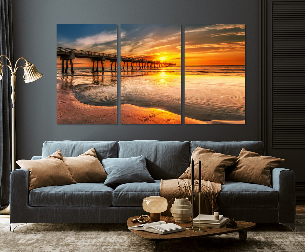 Модульная картина в гостиную / спальню    Захід сонця       ART-050_3A Киев - изображение 3