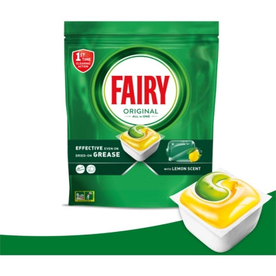 Таблетки для посудомоечных машин Fairy Original All in One Lemon 41 шт. (8700216237239) Винница - изображение 8