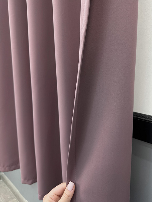 Комплект коротких штор VR-Textil Блекаут Midnight № 1679ш Пудровий 140х170 см 2 шт (35-0459) Київ - фото 6
