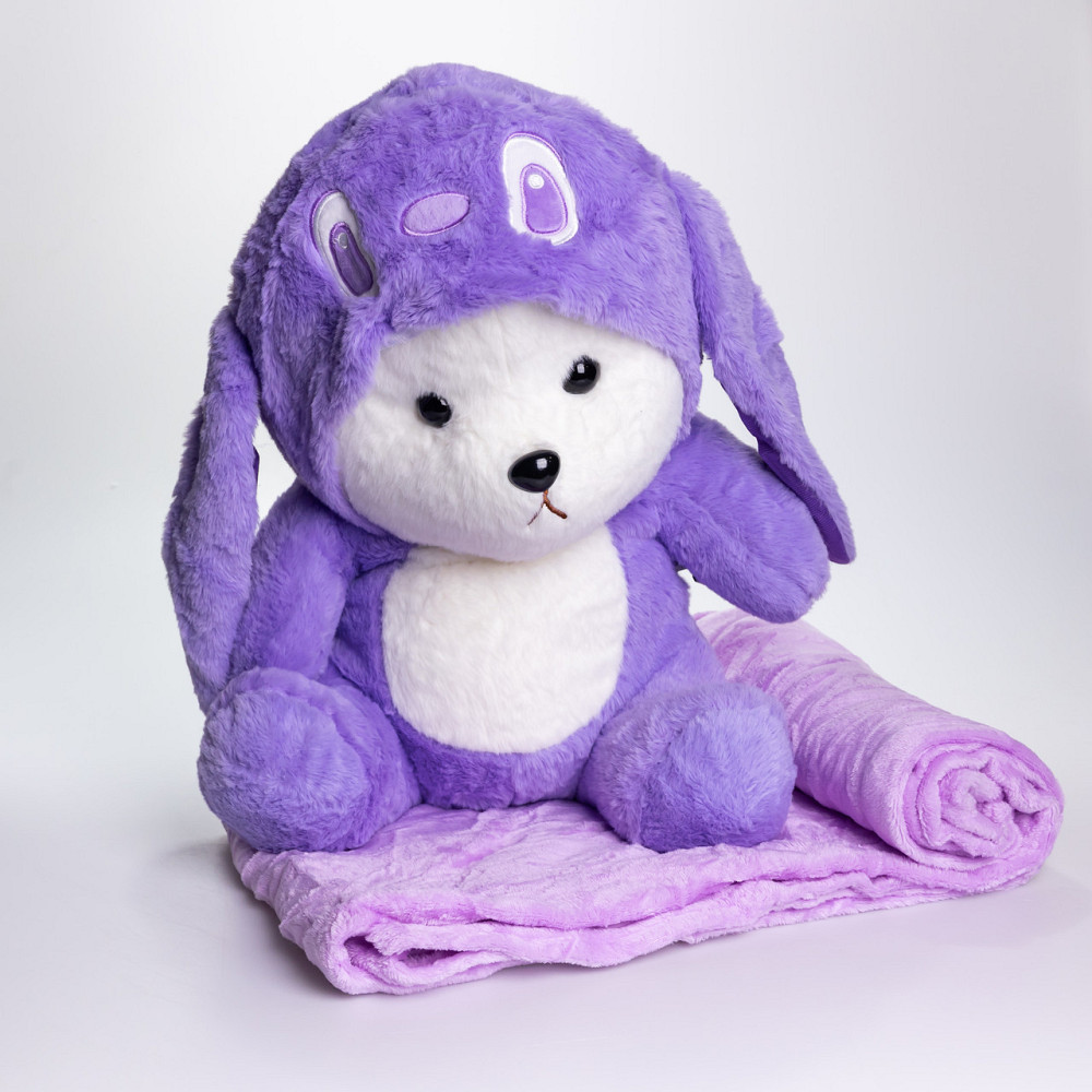 Плед-іграшка Мишка Тедді в костюмі Ангела, фіолетовий Київ - фото 6