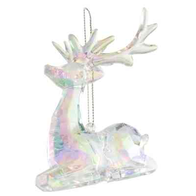 Прикраса декоративна Chomik Олень, пластик, перламутр, 8х9 см (5900779895881) Вінниця