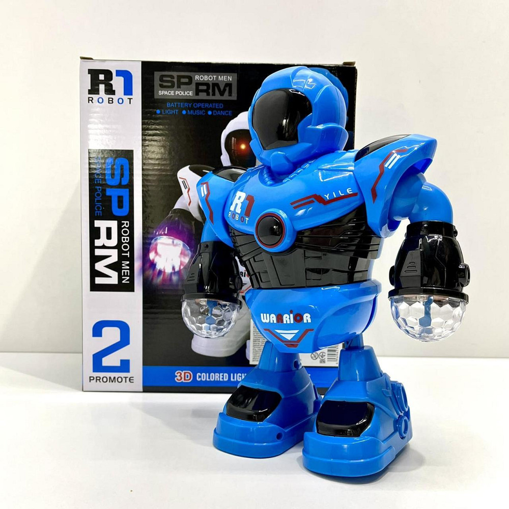 Робот Space Police танцюючий рухає руками та ногами світло звук Блакитний (58660) Чернігів - фото 1
