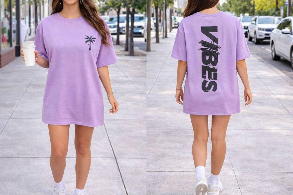 Жіноча стильна повсякденна сукня-футболка котон Лавандова, 50/54 Одеса - фото 1