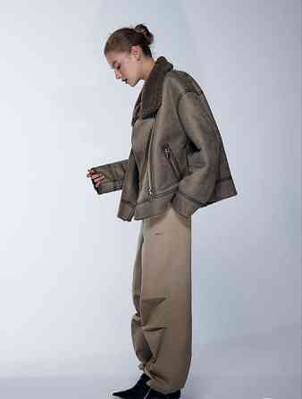 Дубленка женская на змейке L Харьков