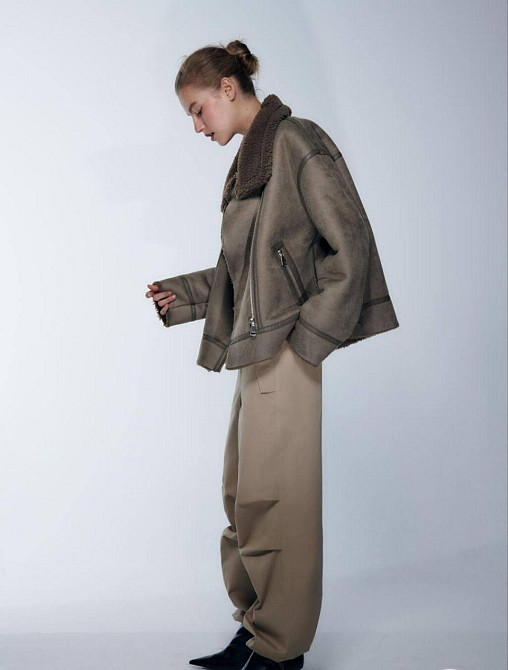 Дубленка женская на змейке L Харьков - изображение 2