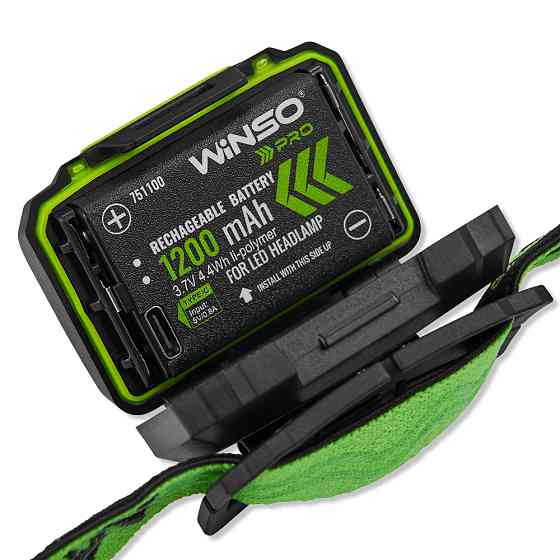 Фонарь налобный Winso Pro 250Lm, 5W XPG, 3xAAA/1200mAh в комплекте, с сенсором белый/красный Львов