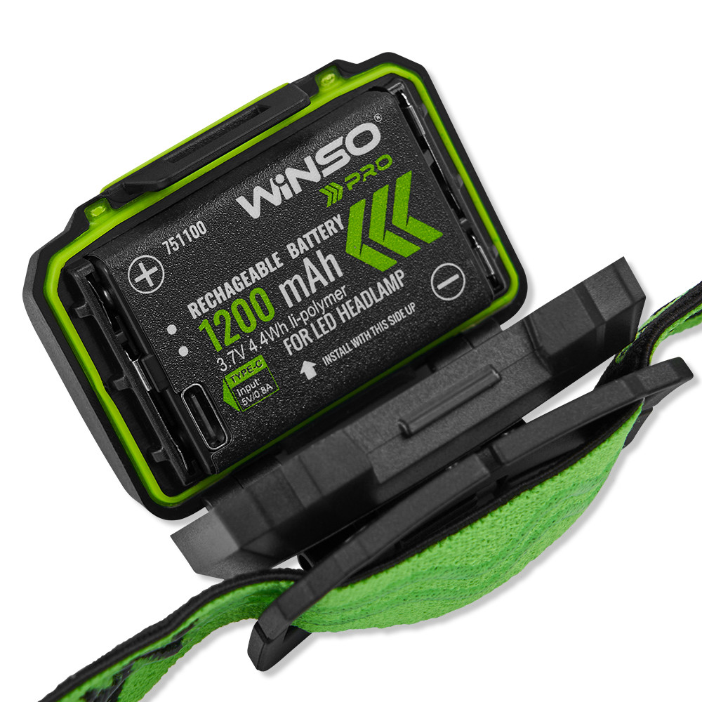 Фонарь налобный Winso Pro 250Lm, 5W XPG, 3xAAA/1200mAh в комплекте, с сенсором белый/красный Львов - изображение 5