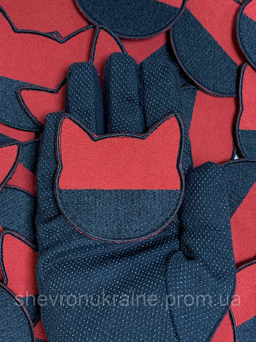 Шеврон КОТИК УПА (Форма контурная. На липучке) Размер 6.7x6.7см Киев - изображение 6