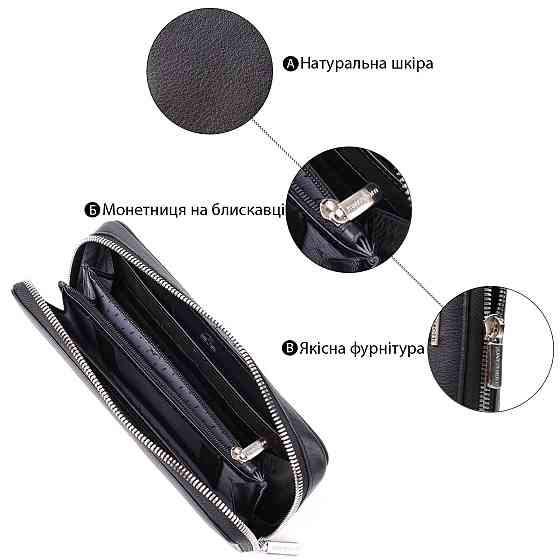 Жіночий гаманець на одне відділення із зернистої натуральної шкіри Tony Perotti 20863_1 (3622 nero) Чорний Київ