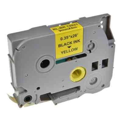 Лента для принтера этикеток UKRMARK RL-B-T621P-BK/YE, аналог TZE621. 9 мм х 8 м (900253) Винница