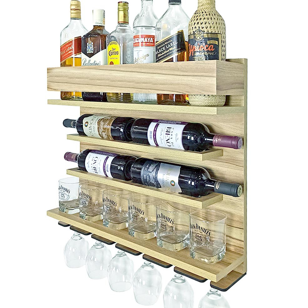 Настенная винная полка 