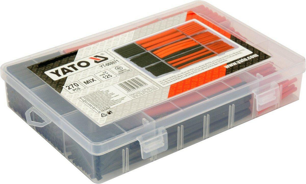 Кембрики термоусадні до t=125°C з клеєм YATO : різних розмірів, 270 шт [60] Одеса - фото 3