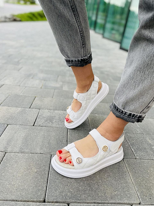 No brend Босоніжки жіночі 424/1 білі (літо, шкіра натуральна) (5044) Коломыя - изображение 9