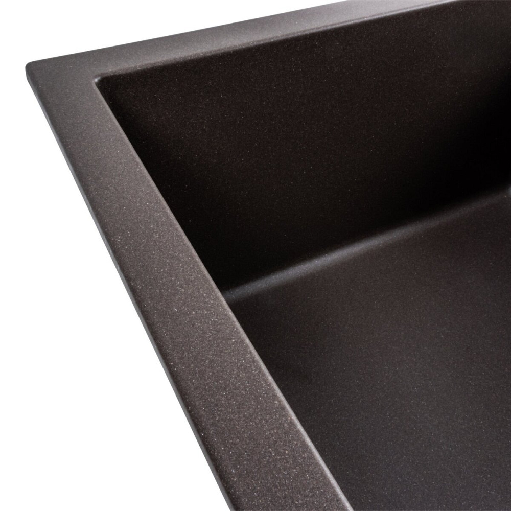 VALESO Гранітна мийка для кухні VALESO LOTOS 6550 матова Темна скеля Киев - изображение 2