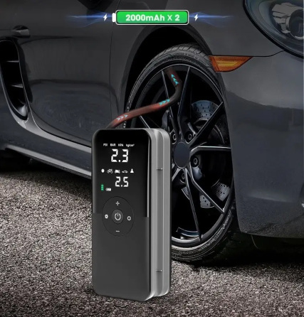 Автомобильный аккумуляторный компрессор CarSun C3106-V2.0 40W с фонариком и повербанком Винница