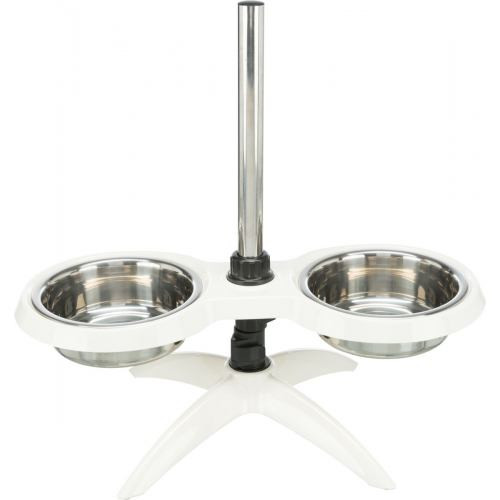 Миски Trixie для собак на регульованій підставці білі меламін/метал 2х1,6 л 21 см Київ - фото 2