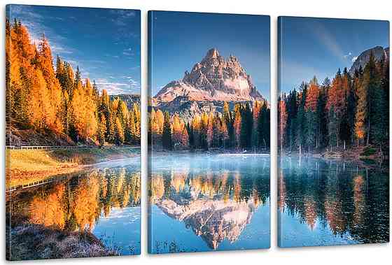 Модульная картина в гостиную / спальню  Гірський пейзаж    ART-185_3A 70х130 см Киев