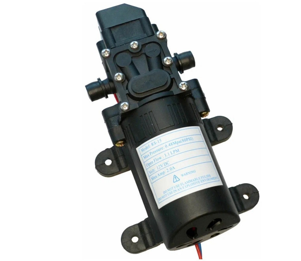 Насос водяний мембранний RS-15 12В 80psi високого тиску 9267 Вінниця - фото 1