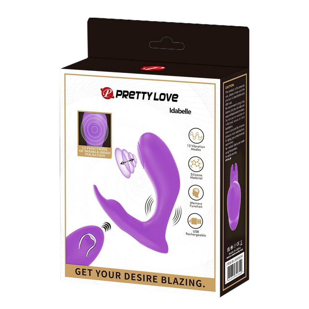 Вибростимулятор PRETTY LOVE Idabelle Purple, 12 vibration functions 12 pulse wave settings Wireless Sex Aura Киев - изображение 6