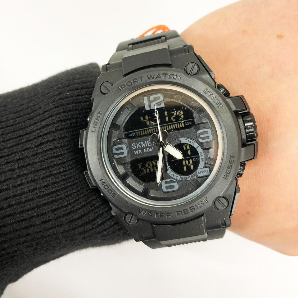 Водонепроницаемые часы для рыбалки SKMEI 1452BK BLACK, Часы армейские оригинал Военные спецслужб MP-11 Львов - изображение 10