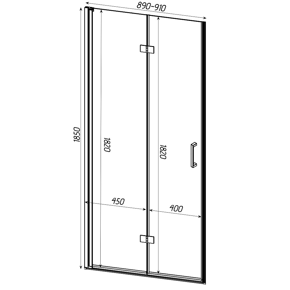 Душові двері POPRAD 90TB BRAVO (1уп.) Киев - изображение 11