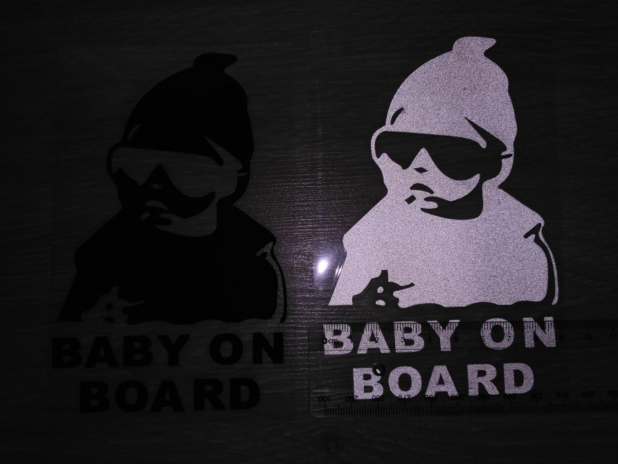 Наклейка Дитина в машині"Baby on board" Чорна, Б Київ - фото 6