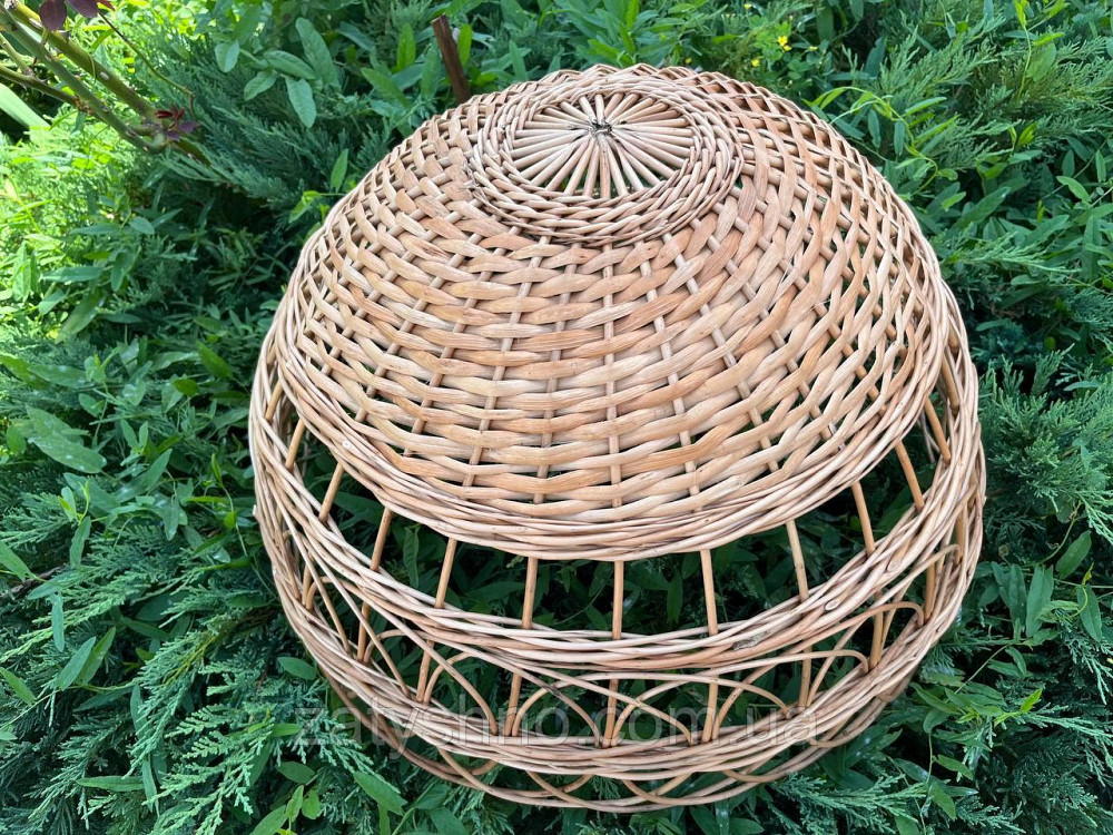 Абажур круглый из лозы 50 см Киев - изображение 9