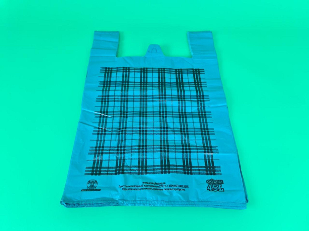 Пакет 40х60 "Клітка" Бірюза (50 шт.) Харків - фото 1