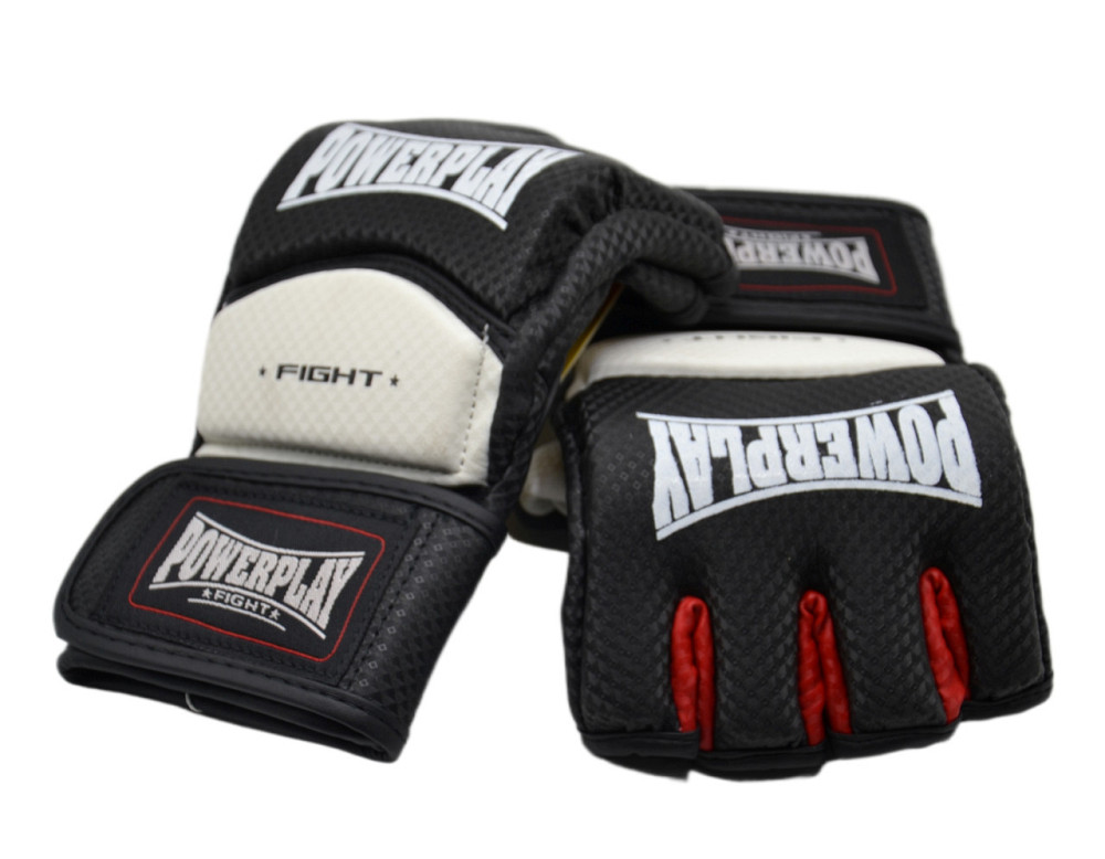Рукавиці для MMA PowerPlay 3075 Чорні-Білі XL (капа в подарунок) Луцк - изображение 9