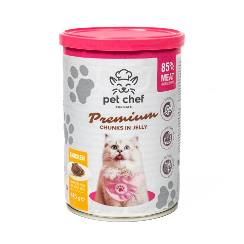 Влажный корм для кошек Pet Chef с Курицей 415 г Киев - изображение 1
