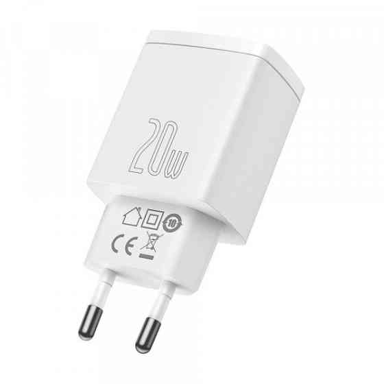 Зарядний пристрій 2xUSB 20W (USB-C+USB-A) Білий Baseus (CCXJ-B02) Киев