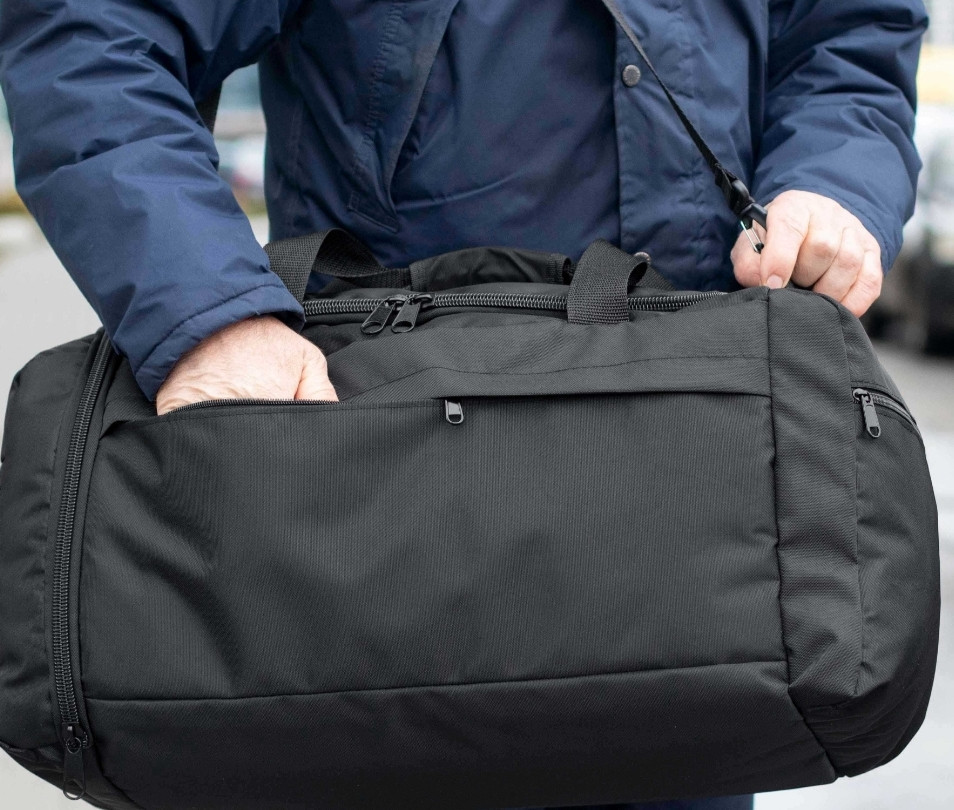 Дорожня спортивна сумка з відділом взуття на 53л TRIUMF Black. Киев - изображение 7